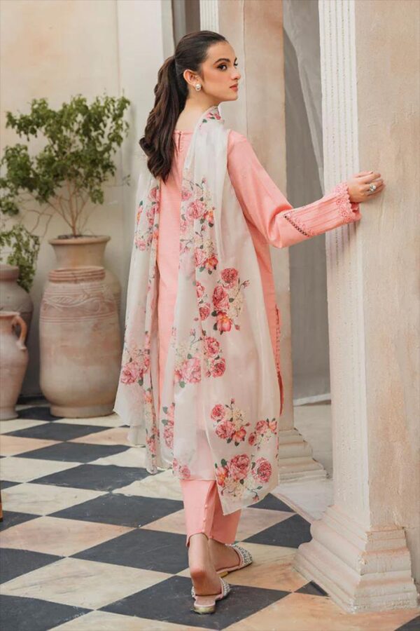 3 Pcs women's Unstitched Embroidered suit - Image 2