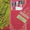 3 Pcs women's unstitched Embroidered suit - Image 3