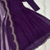 3 Pcs women's stitched Embroidered maxi suit - Image 2