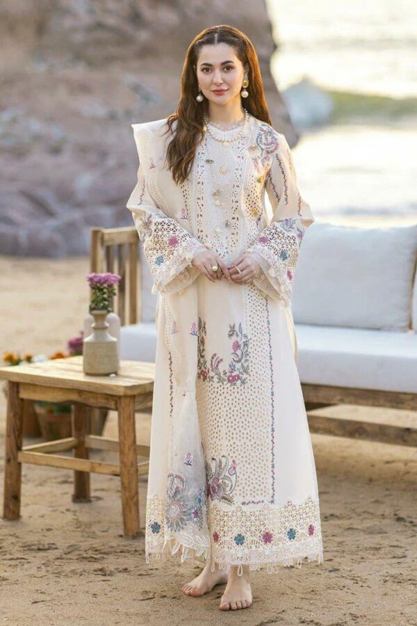 3 Pcs women's unstitched Embroidered suit