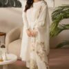 3 Pcs women's unstitched Embroidered suit - Image 2