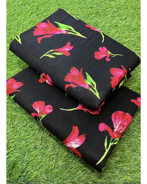 2 Pcs women's unstitched printed suit - Image 2