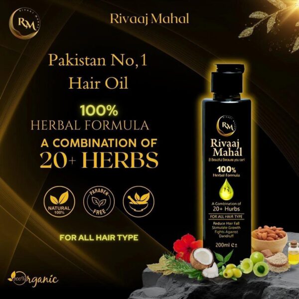 Nourishing Hair Oil for All Hair Types- Combination of 20+Herbs, 
200 ML