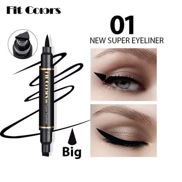 Waterproof Eyeliner -2 Pcs Smudge Proof Liquid Formula - Image 5