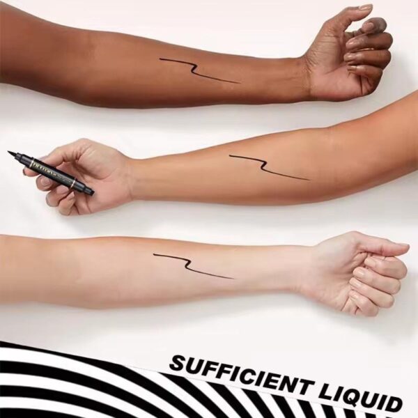 Waterproof Eyeliner -2 Pcs Smudge Proof Liquid Formula - Image 3