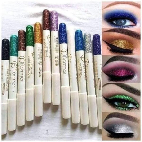 Multicolor Glitter Eye Pencil - 6 Pcs of Shimmery Glam - Image 3