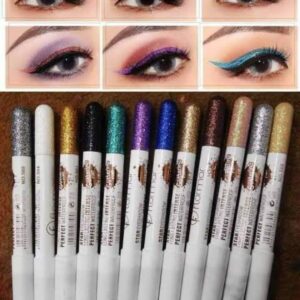 Multicolor Glitter Eye Pencil - 6 Pcs of Shimmery Glam