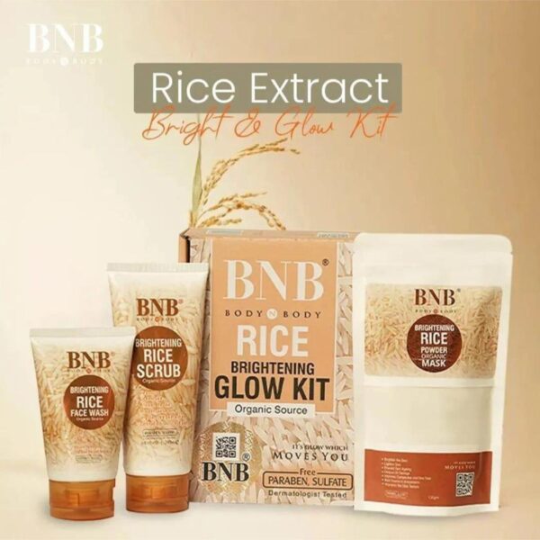 Skin brightening Rice Facial Kit - Whitening & Exfoliating Set