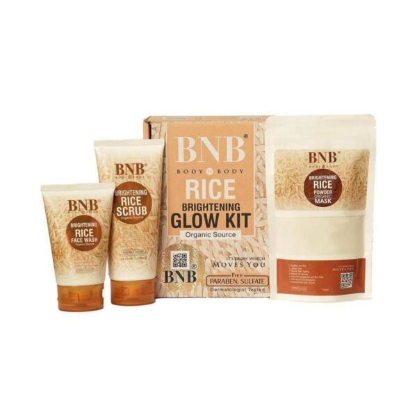 Skin brightening Rice Facial Kit - Whitening & Exfoliating Set - Image 2