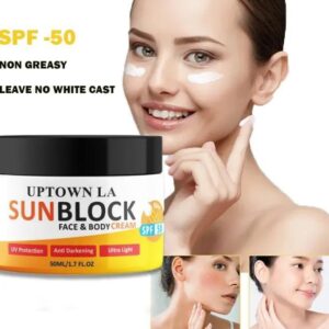Creamy Sunblock For All Skin Types - Protects From Sunburn & Brightens Skin