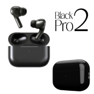 Black Airpods With Long Lasting Battery & Fast Charger