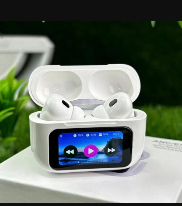 White Noise-Cancelling Earbuds With Smart Touch