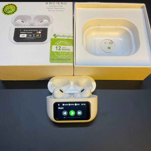 White Noise-Cancelling Earbuds With Smart Touch - Image 3