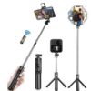 4 in 1 Selfie Stick Tripod With Light & Bluetooth Remote - Foldable & Extendable (70cm) Mobile Holder - Image 2