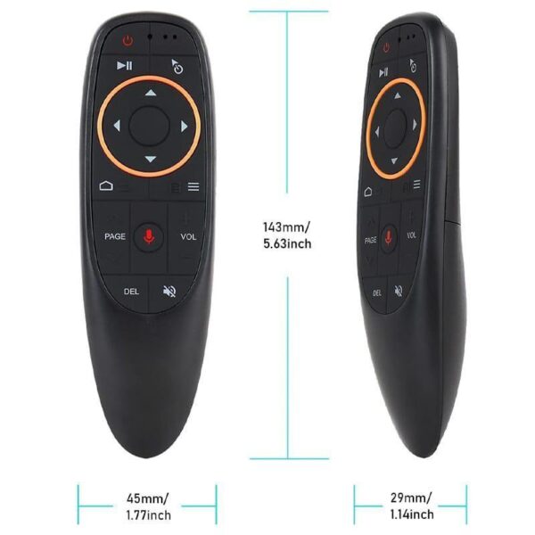 G10 Wireless Air Mouse Remote Control With Voice Option - Portable Black Design - Image 2
