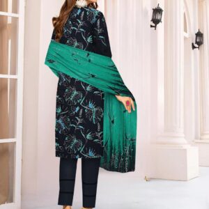 Elegant Black Linen Suit With Embroidered Chikankari & Cut work Detailing