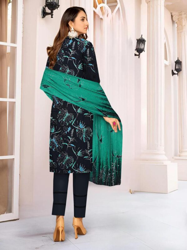 Elegant Black Linen Suit With Embroidered Chikankari & Cut work Detailing