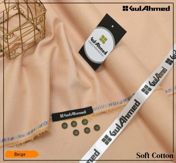 Men's Unstitched Soft Cotton Plain Suit