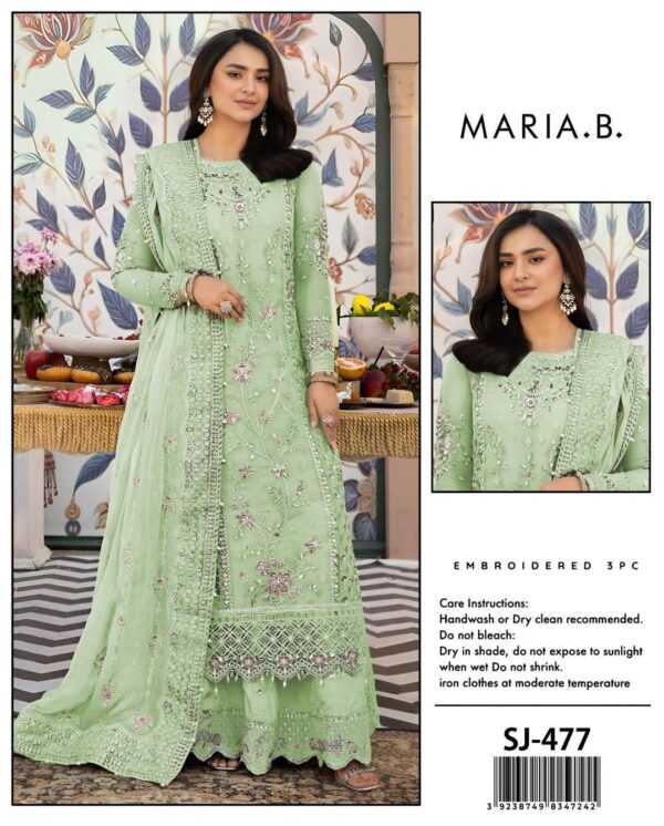 3PCs Women Unstitched Embroidered Suit