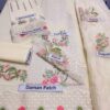 3PCs Women Unstitched Embroidered Suit - Image 2