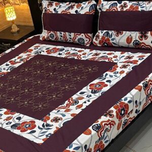 3PCs Cotton Patchwork Double Bedsheet