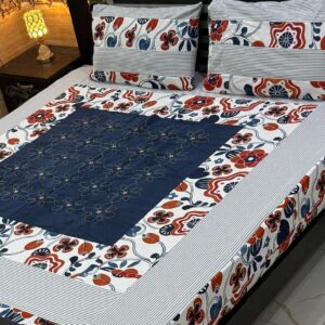3PS Cotton Sotton Patchwork Double Bedsheet
