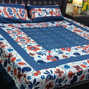 3pcs Cotton Sotton Patchwork Double Bedsheet