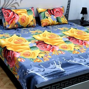 Crystal Cotton Printed Double Bedsheet