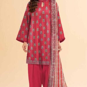 3PCs Women Unstitched Printed Suit