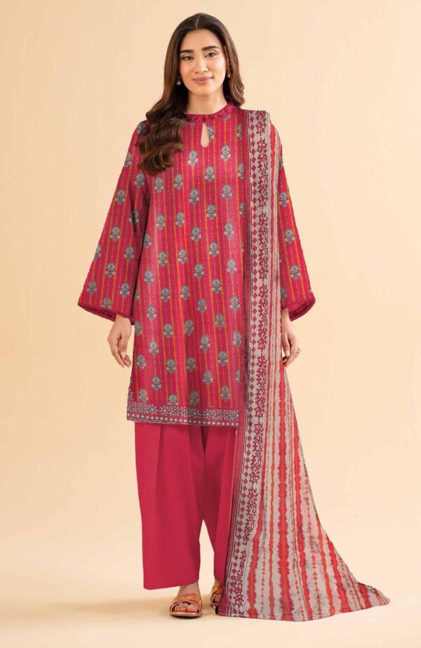 3PCs Women Unstitched Printed Suit