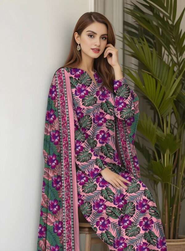 3Pcs Women's Unstitched Printed Suit