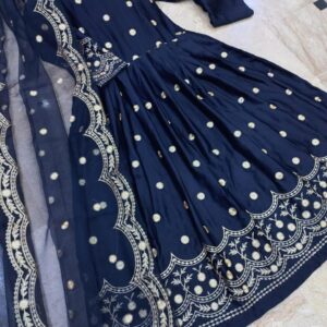 3 Pcs Women Stitched Embroidered Maxi