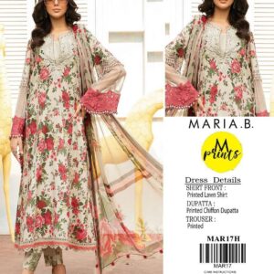 3pcs Women Unstitched Printed Suit