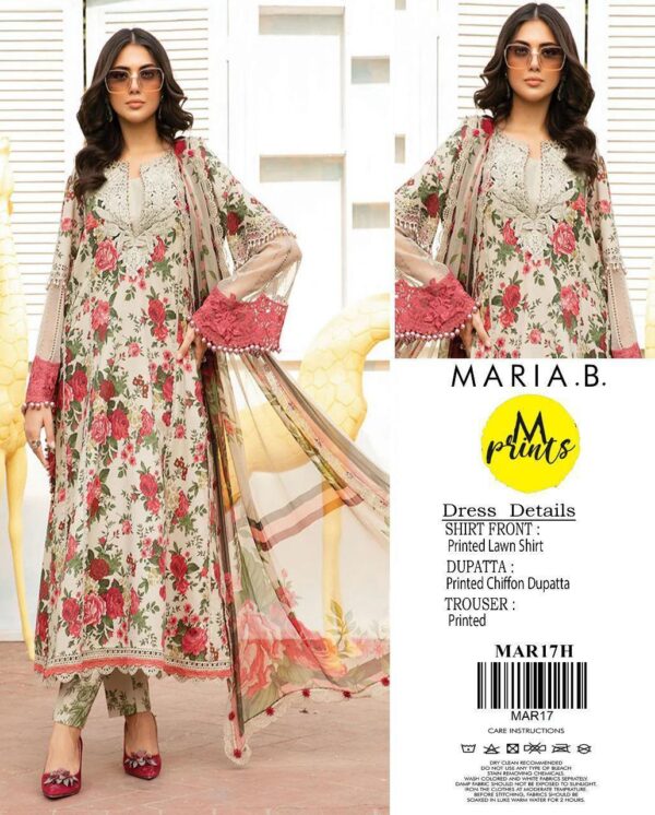 3pcs Women Unstitched Printed Suit