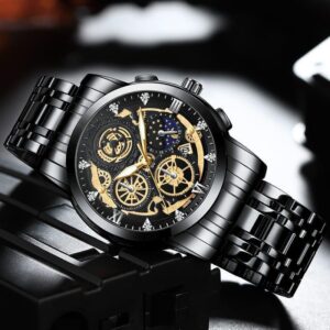 Men's Stainless Steel Quartz Chronograph Watch