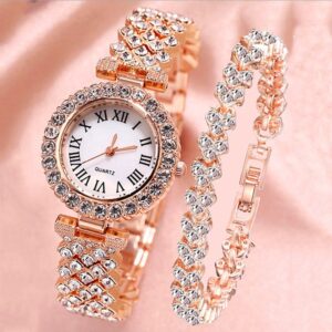 Fashion Roman Diamond Pattern Women's Watch