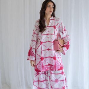 2 PCs Women's Stitched Printed Shirt & Trouser