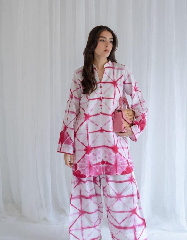 2 PCs Women's Stitched Printed Shirt & Trouser