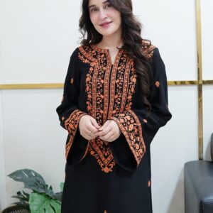 2 PCs Women's Stitched Embroidered shirt & Trouser