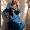 2 PCs Women's Stitched Linen Embroidered shirt & Trouser - Image 2