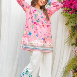 2 PCs Women's Stitched Printed