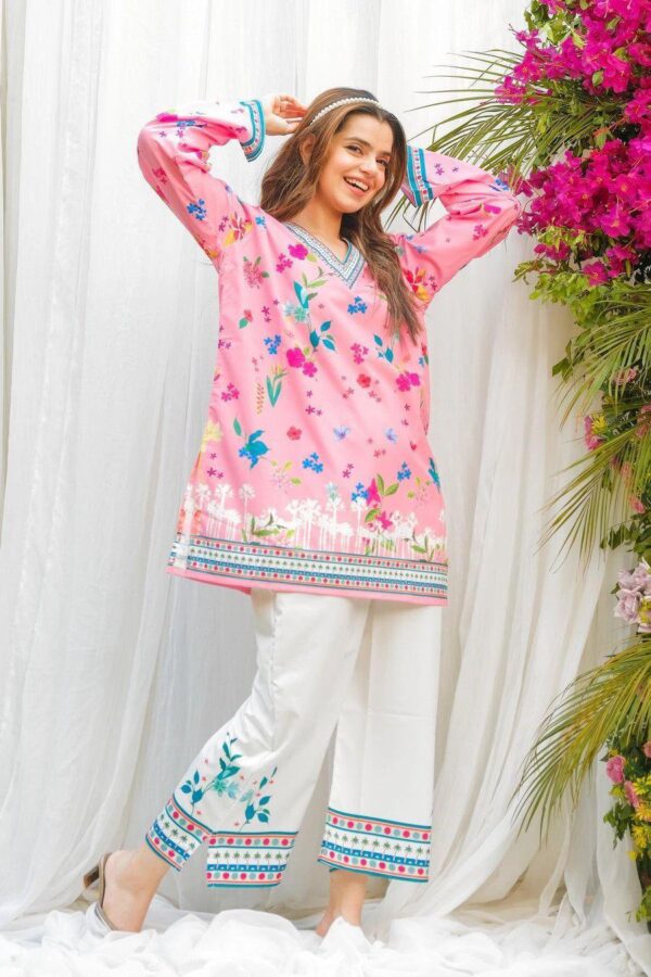 2 PCs Women's Stitched Printed