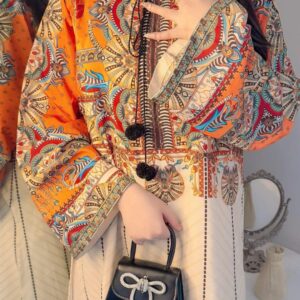 2 PCs Women's Stitched Printed Shirt & Trouser