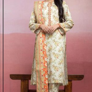 3 PCs Women's UnStitched Printed Suit
