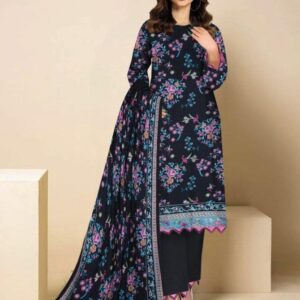 3 PCs Women's UnStitched Printed Suit