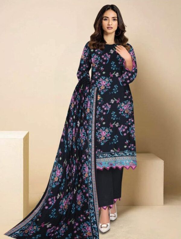 3 PCs Women's UnStitched Printed Suit