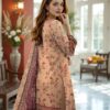 3 PCs Women's UnStitched Printed Embroidered Suit - Image 2