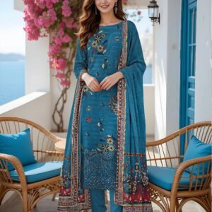 3 PCs Women's UnStitched Printed Suit