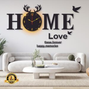 Home Design Laminated Wall Clock with Backlight