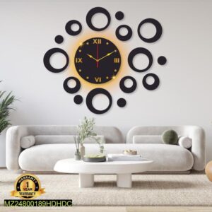 Ring Design Laminated Wall Clock with Backlight